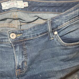Torrid Boyfriend Fit Distressed Blue Jeans